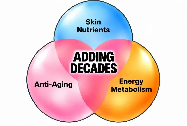 Adding Decades framework: Skin Nutrients, Anti-Aging, and Energy Metabolism